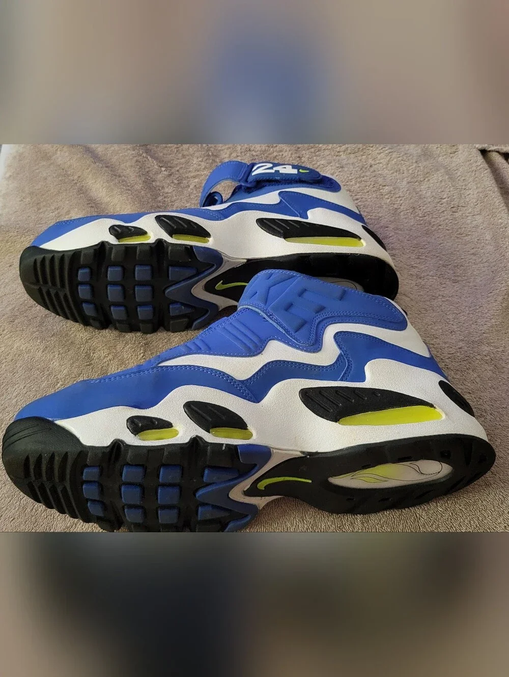 Nike Air Griffey Max 1  Blue Athletic High-Top Sneakers - #24 Accent
